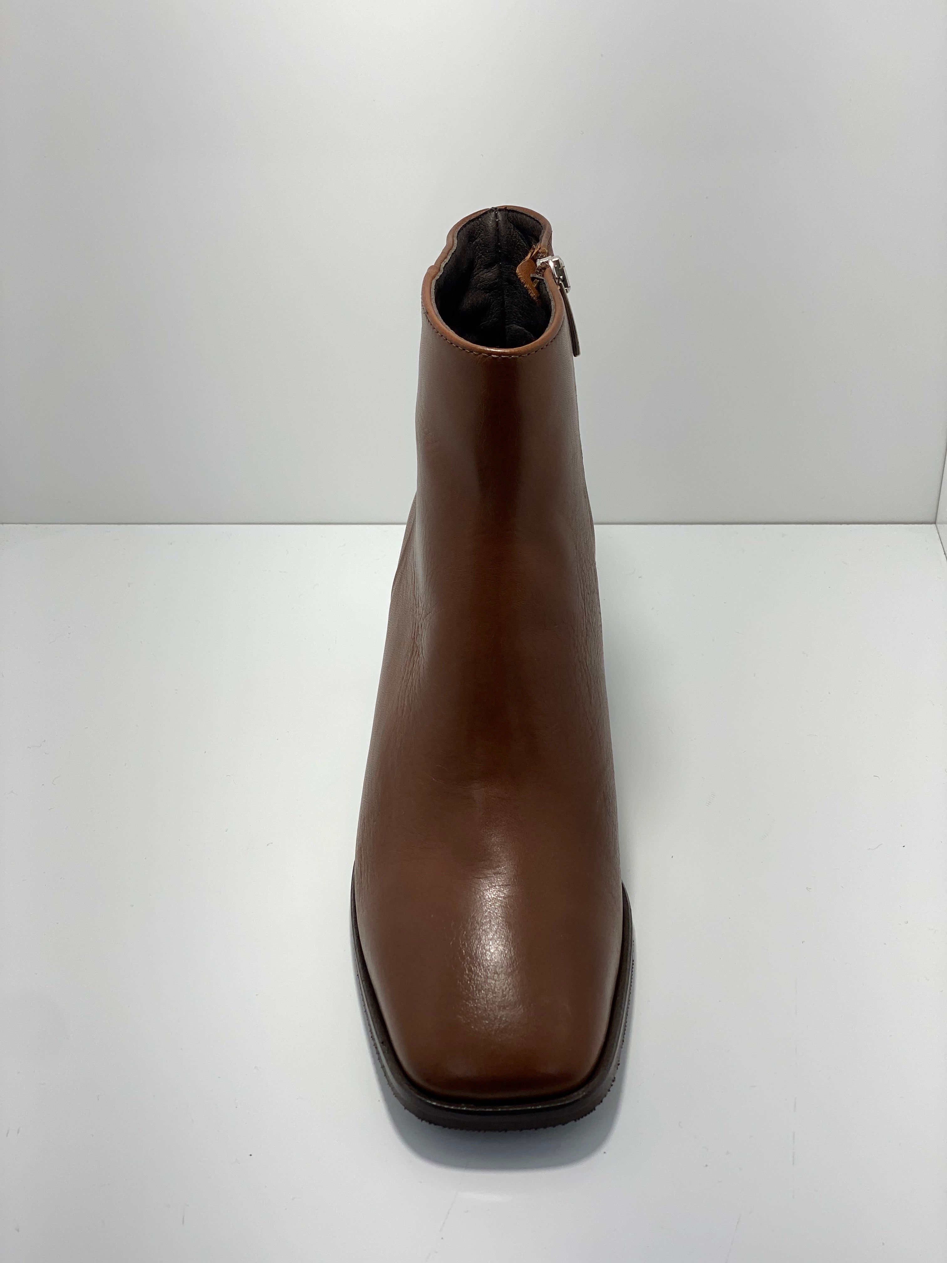 Nadia Leather Boot with Side Zip