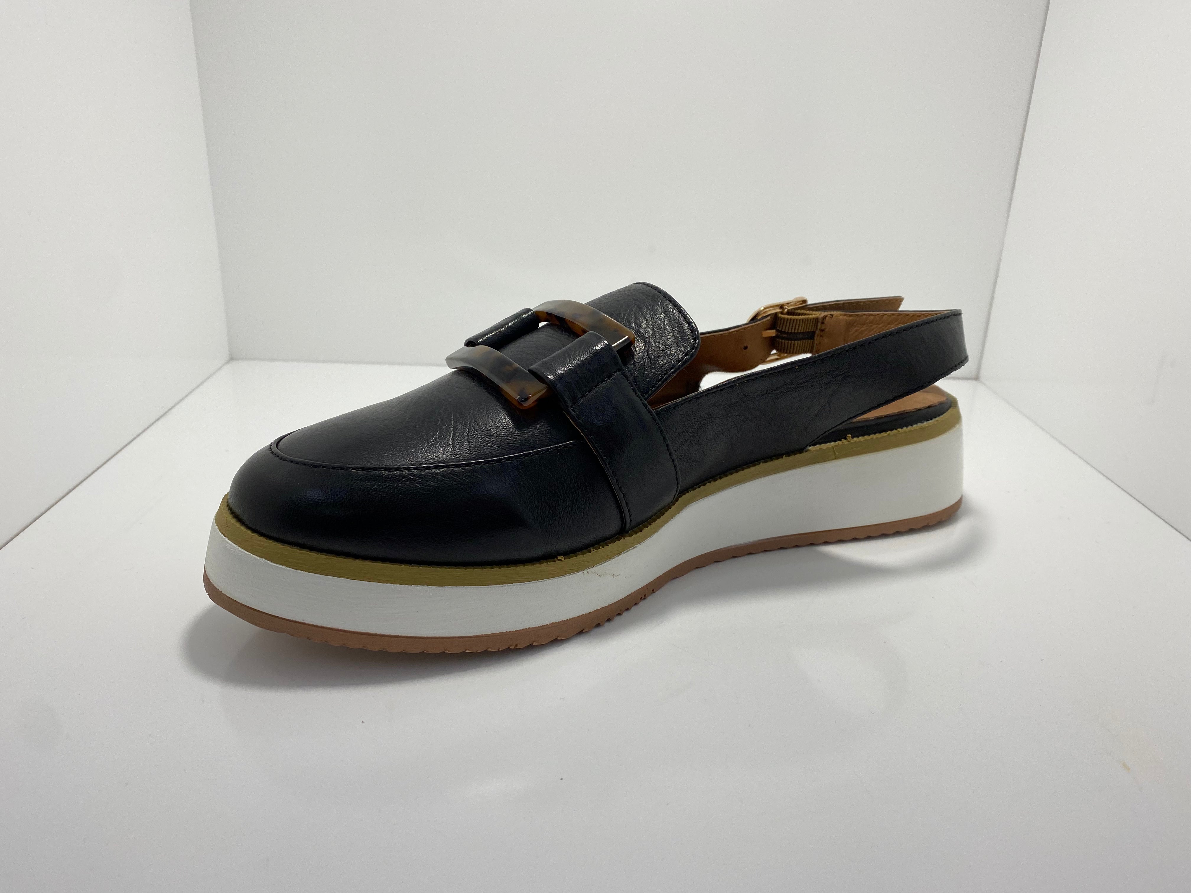 Quid Leather Slingback Tortoise Buckle A & E