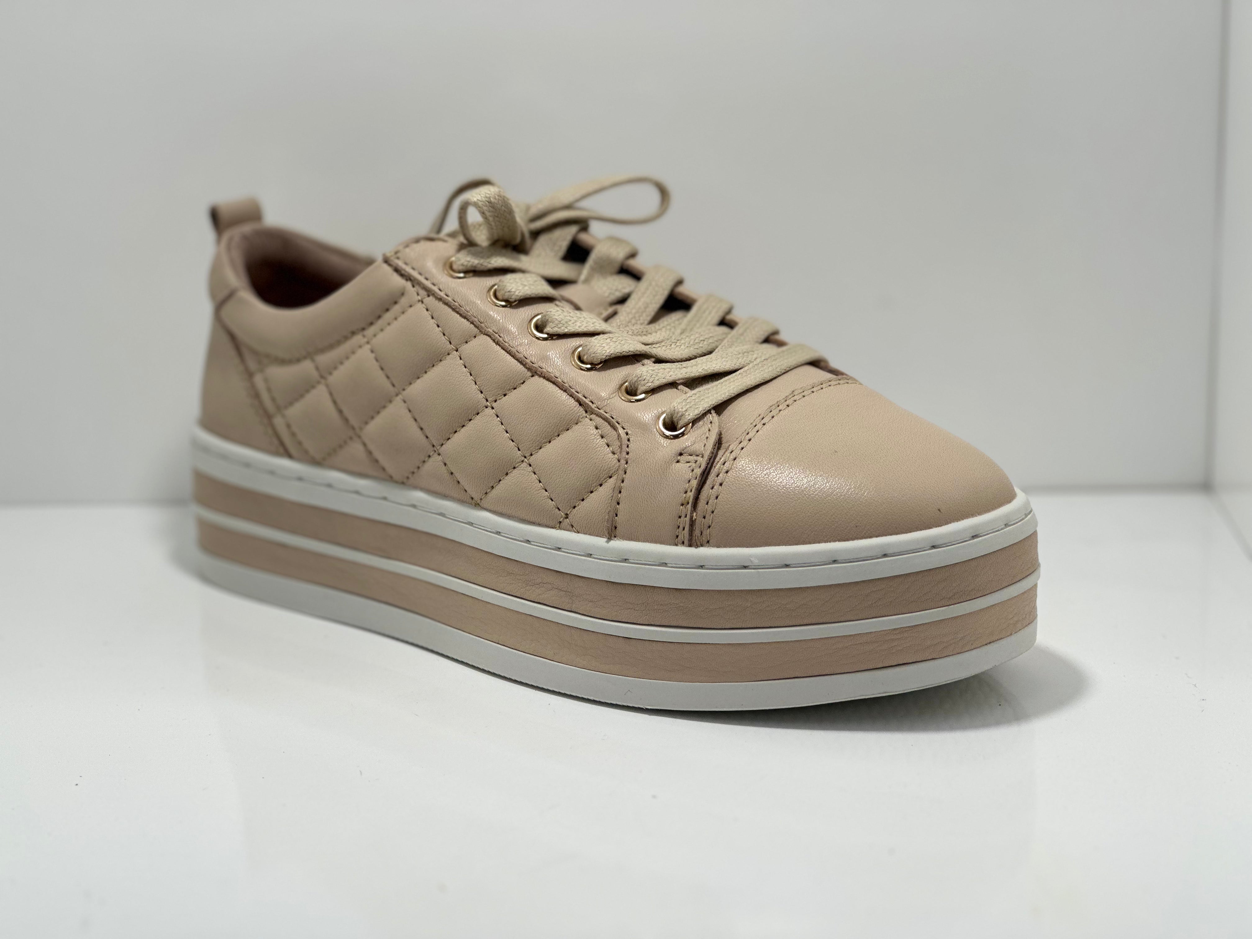 Odessa Double Platform Leather Sneaker A & E