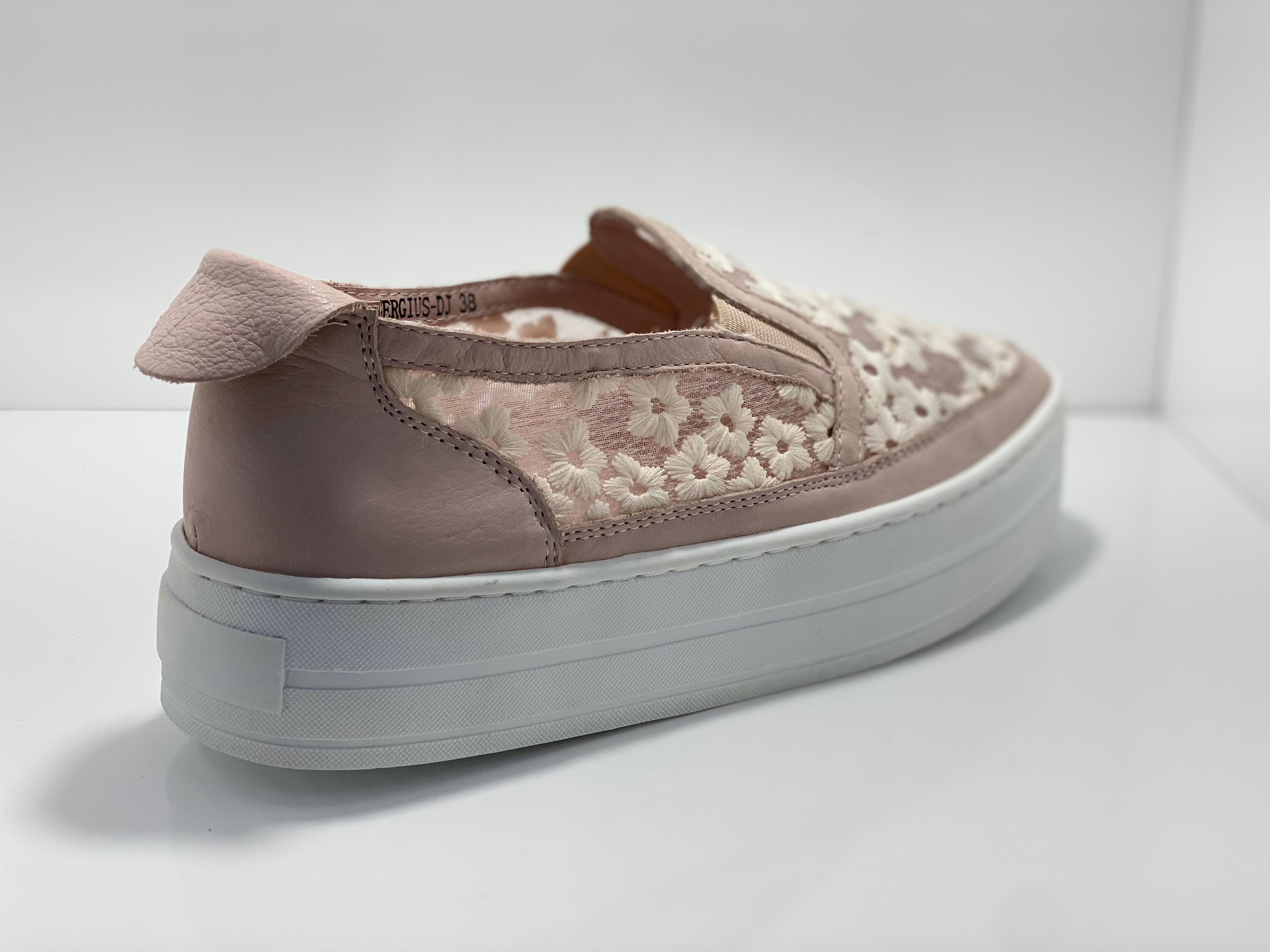Sergius Leather & Mesh Flower Sneaker D & J