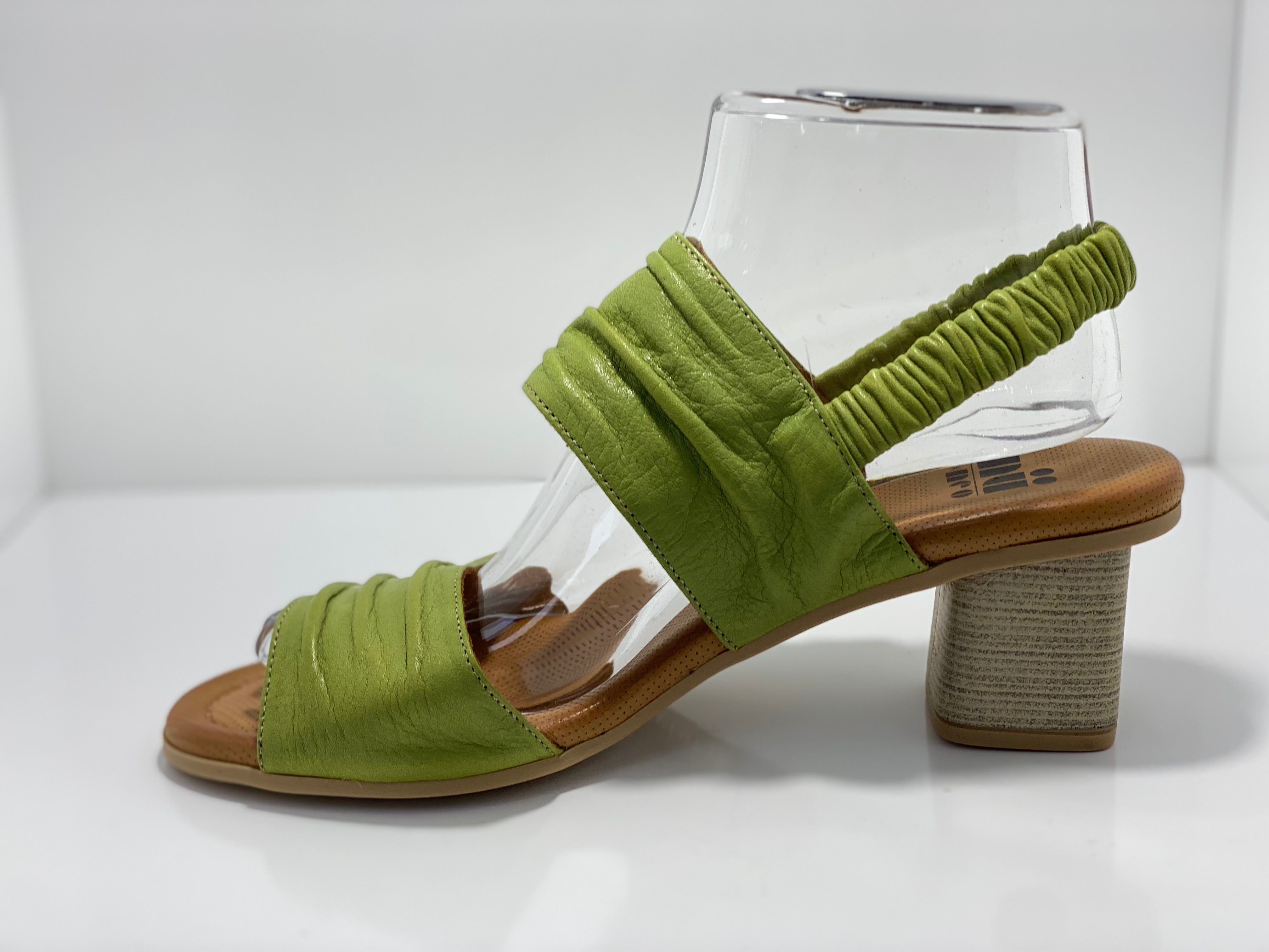 Presley Twin Strap with Ruching - Leather Sandal