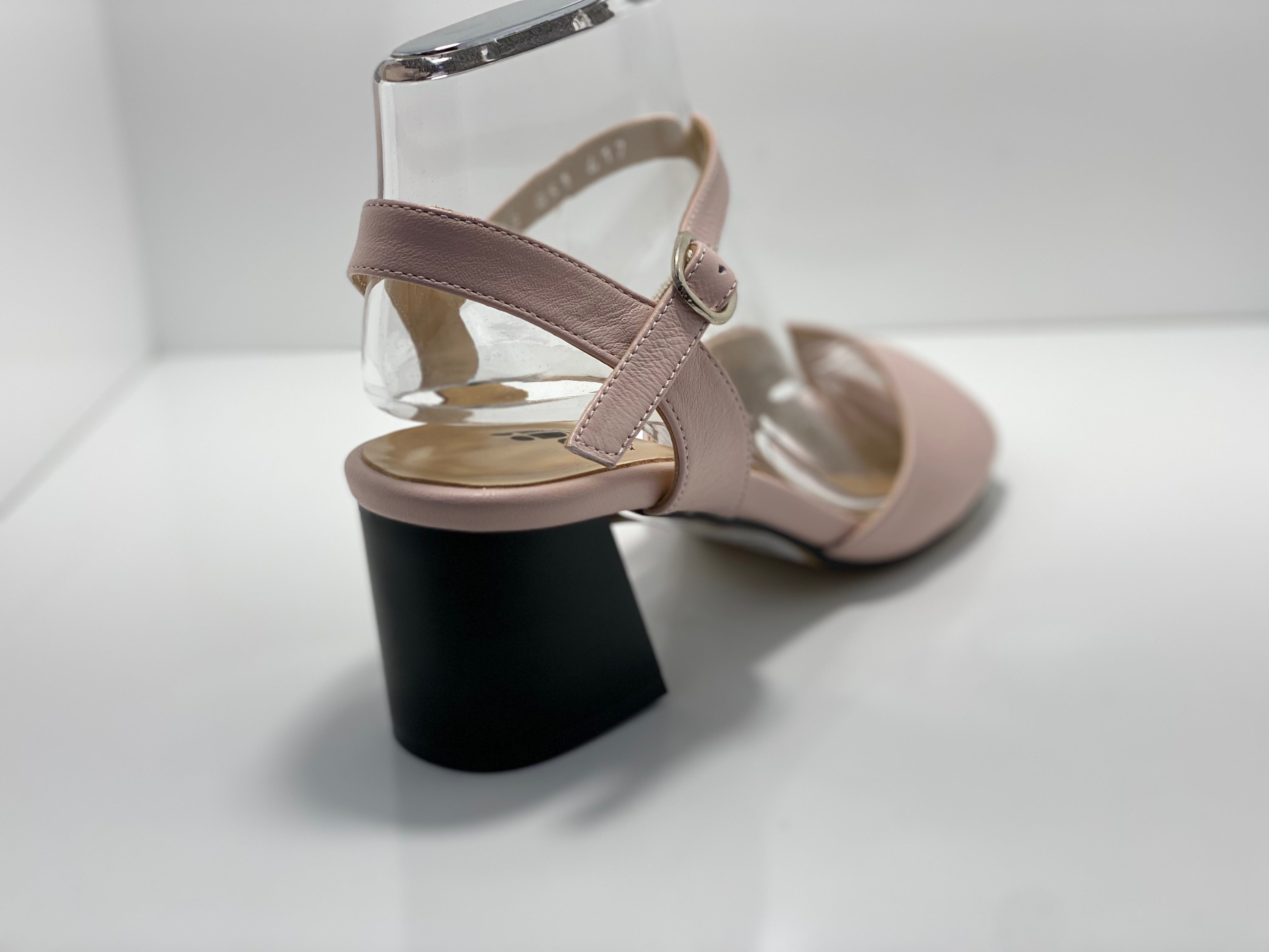 Rosalie Leather Sandal with Heel NuxNeo
