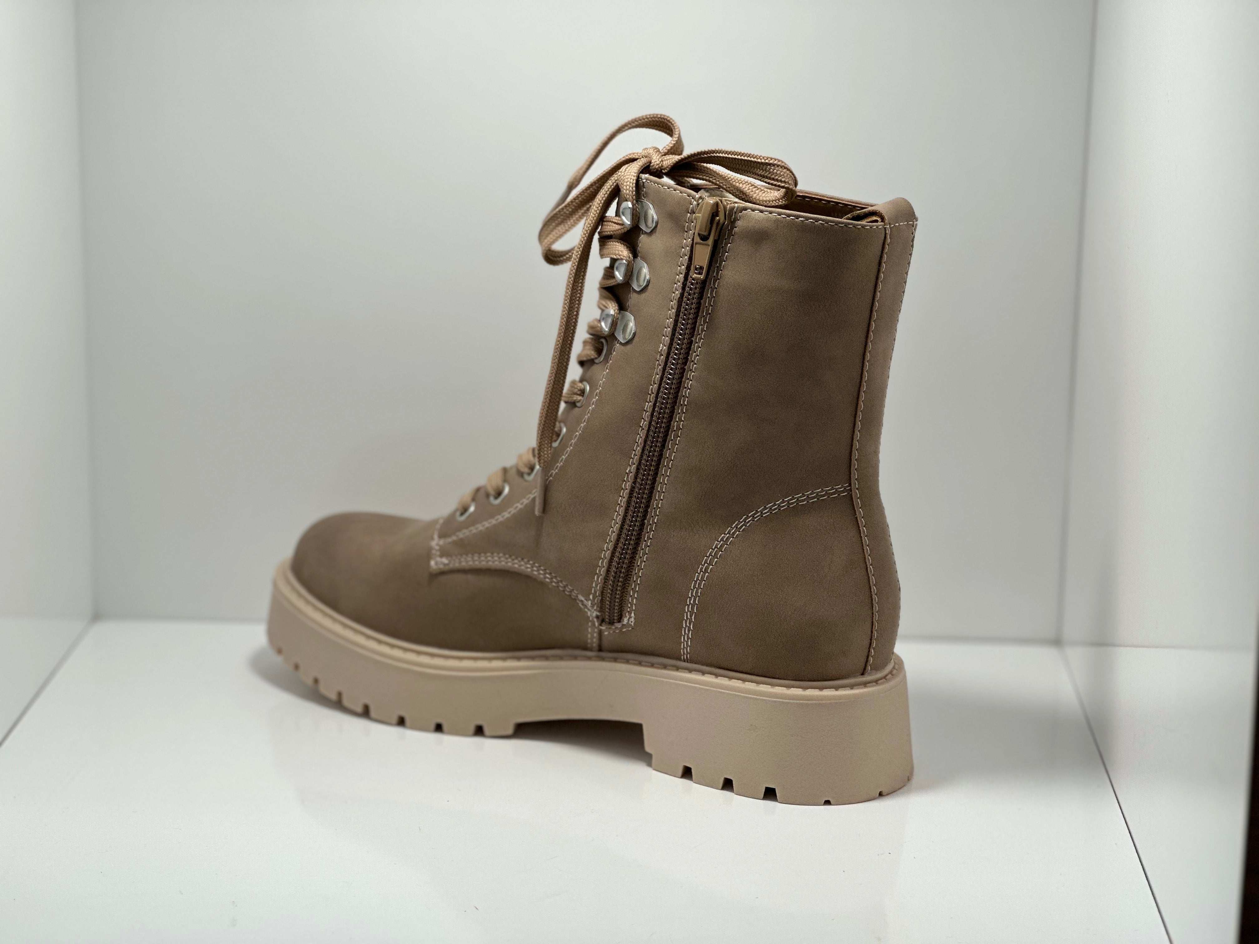 Raine Zip & Lace Vegan Faux Fur Lined Boot Los Cabos