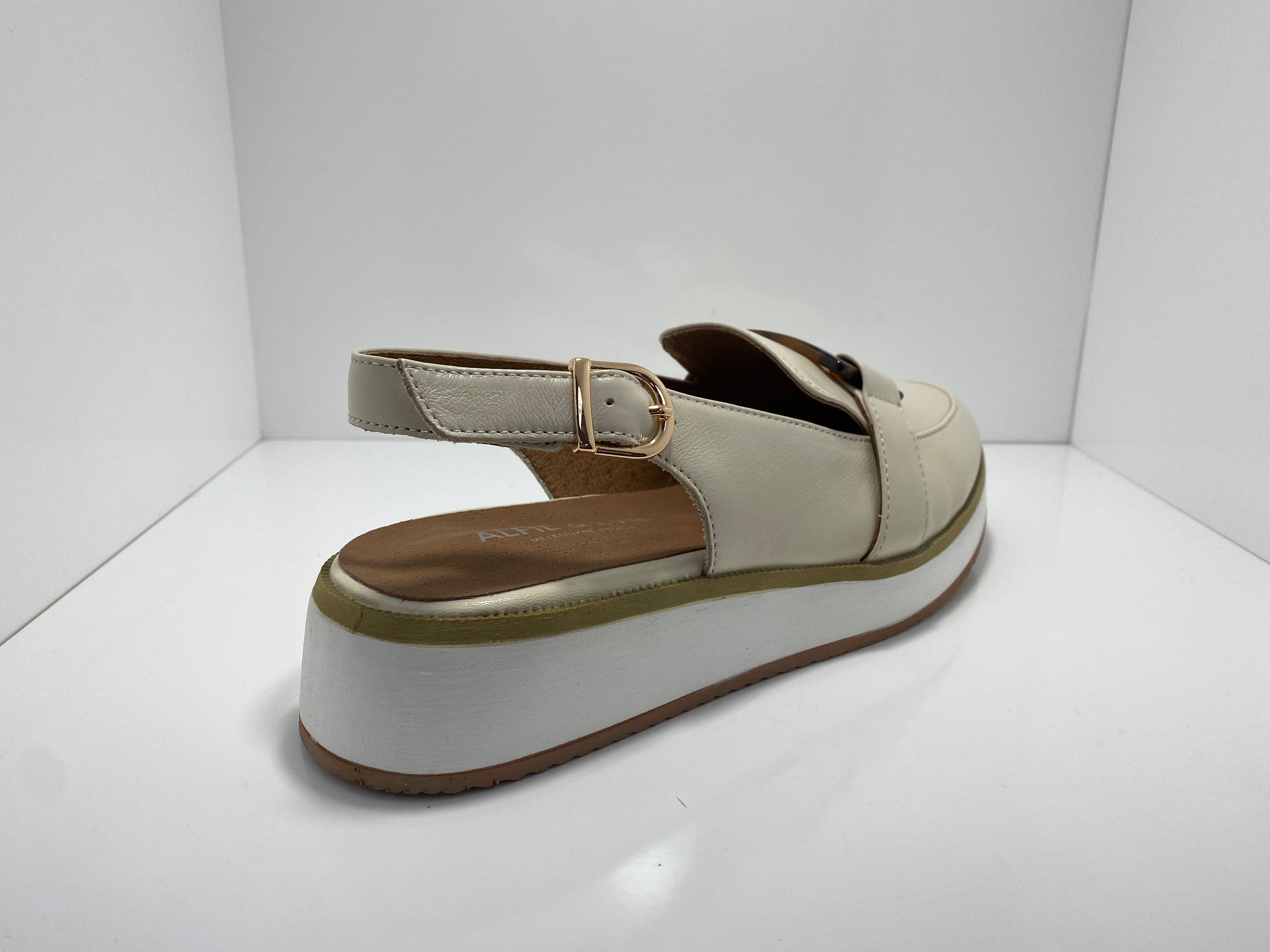 Quid Leather Slingback Tortoise Buckle A & E