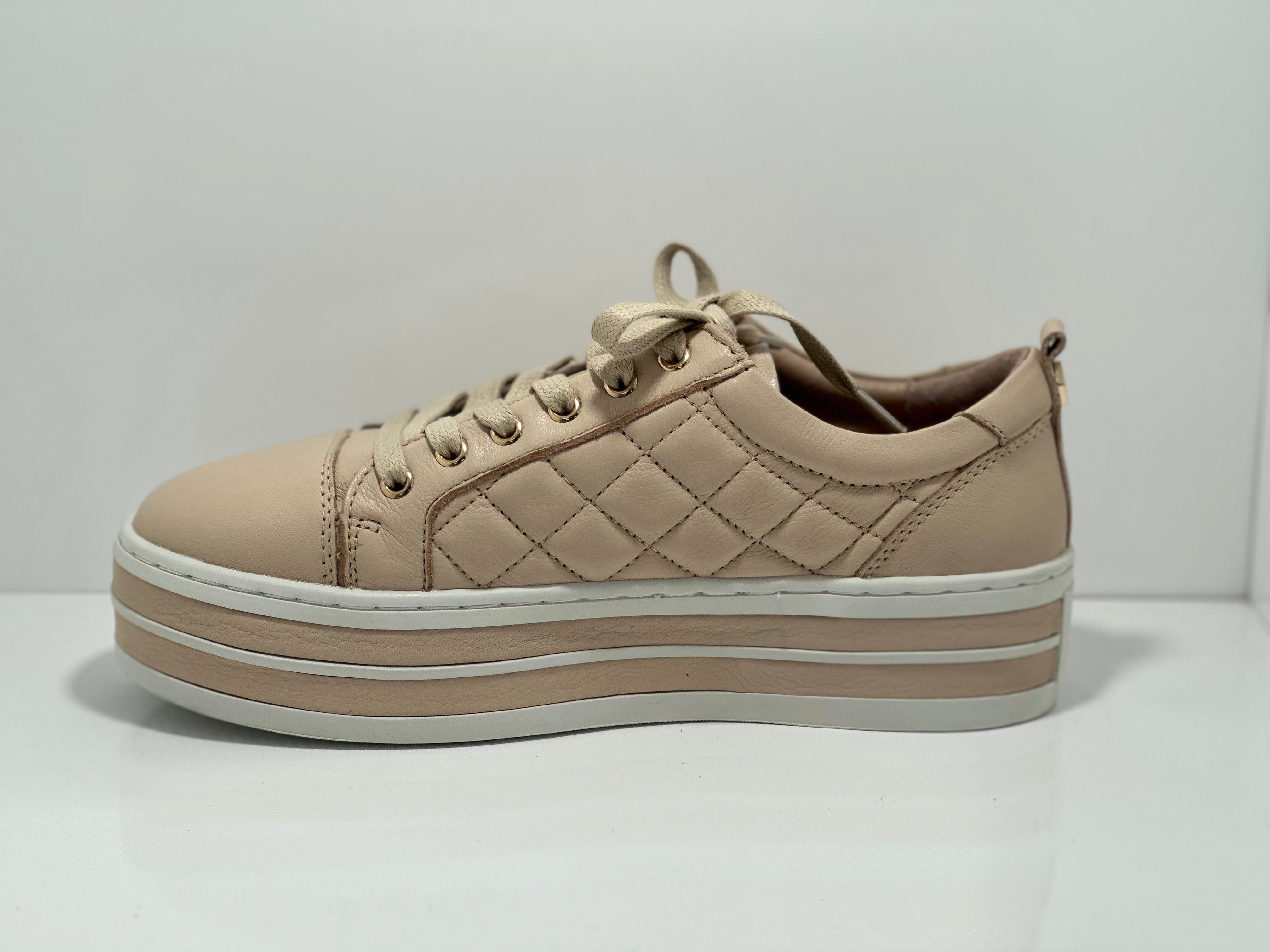 Odessa Double Platform Leather Sneaker A & E