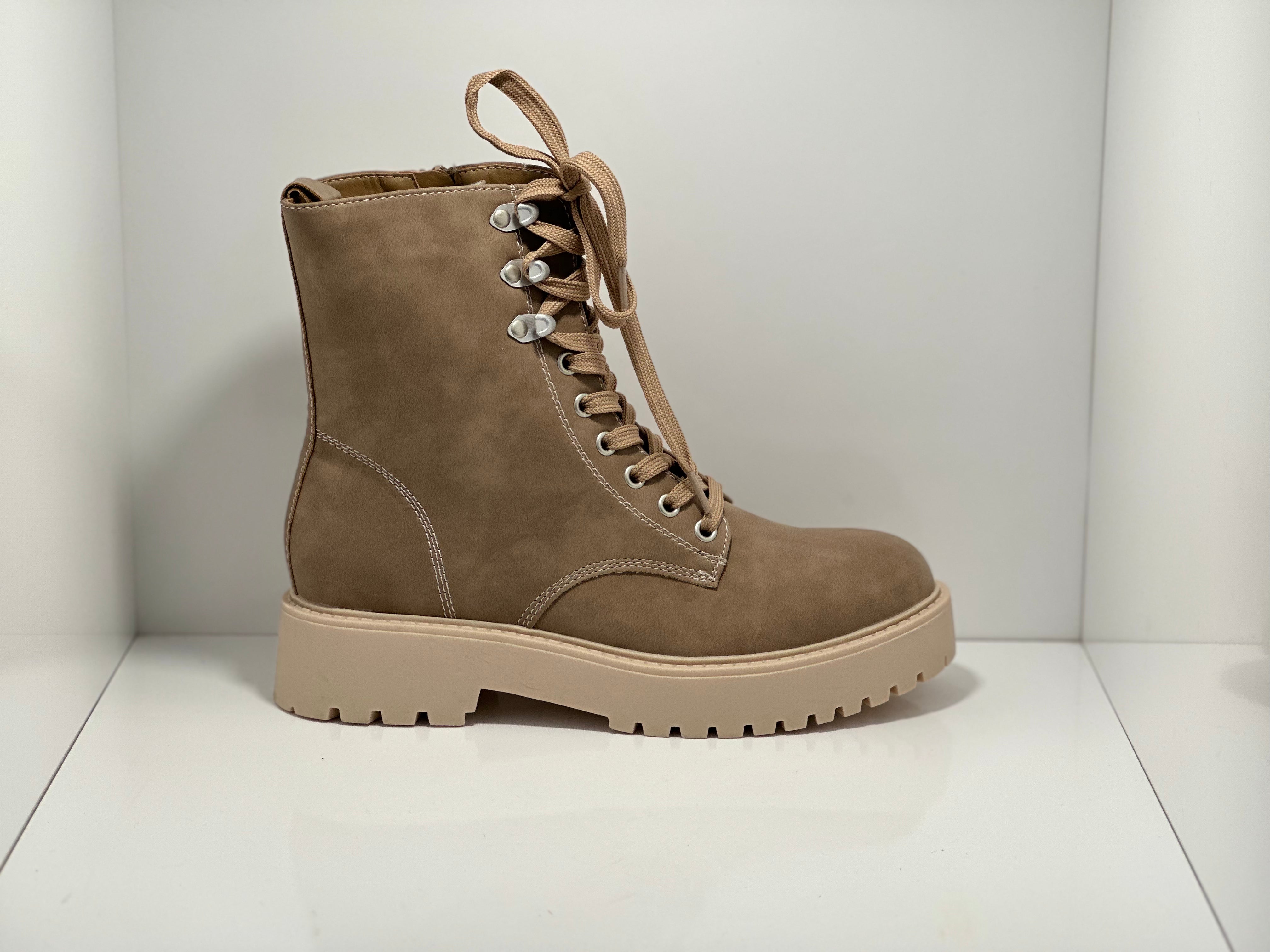 Raine Zip & Lace Vegan Faux Fur Lined Boot Los Cabos