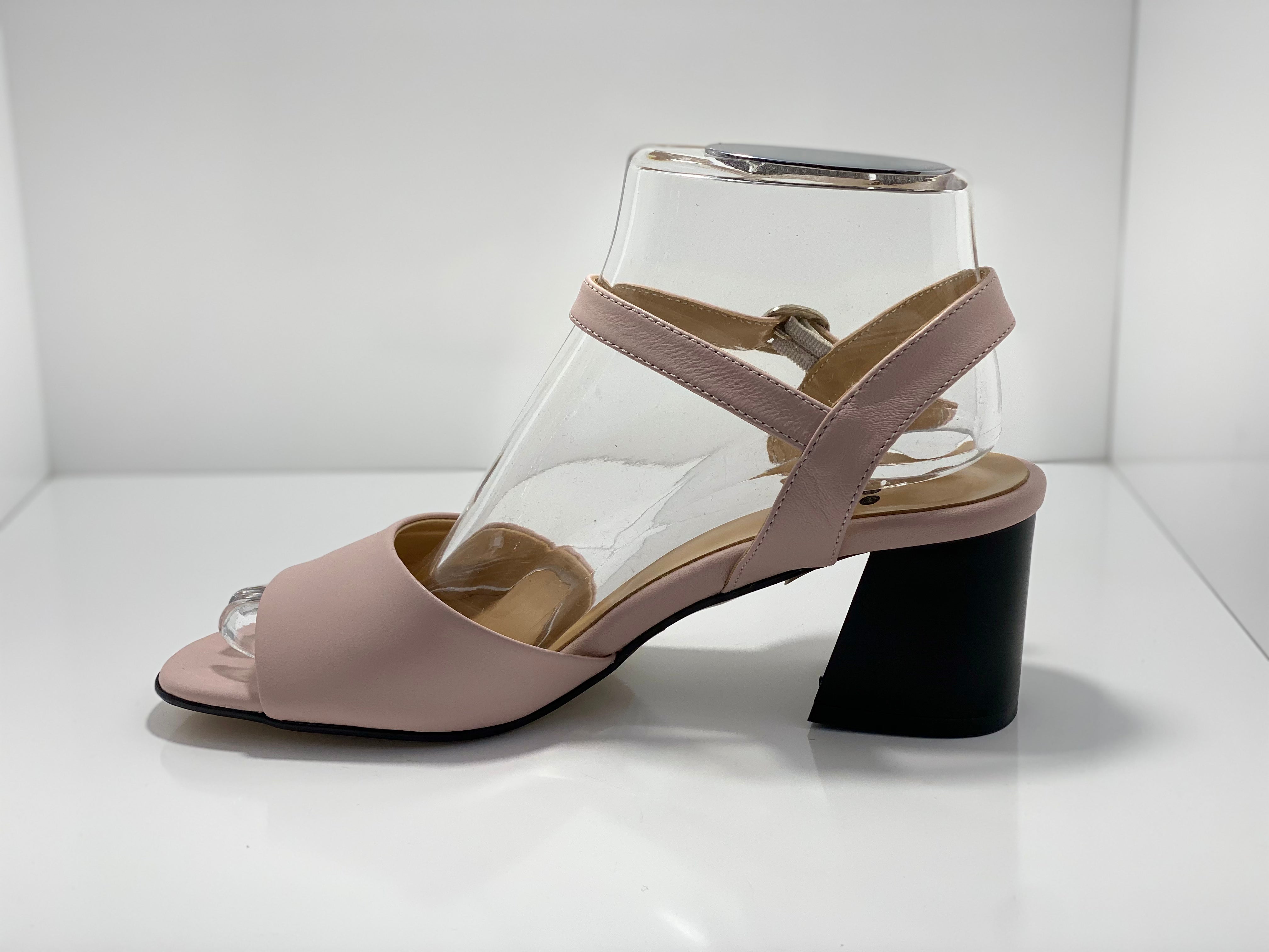 Rosalie Leather Sandal with Heel NuxNeo