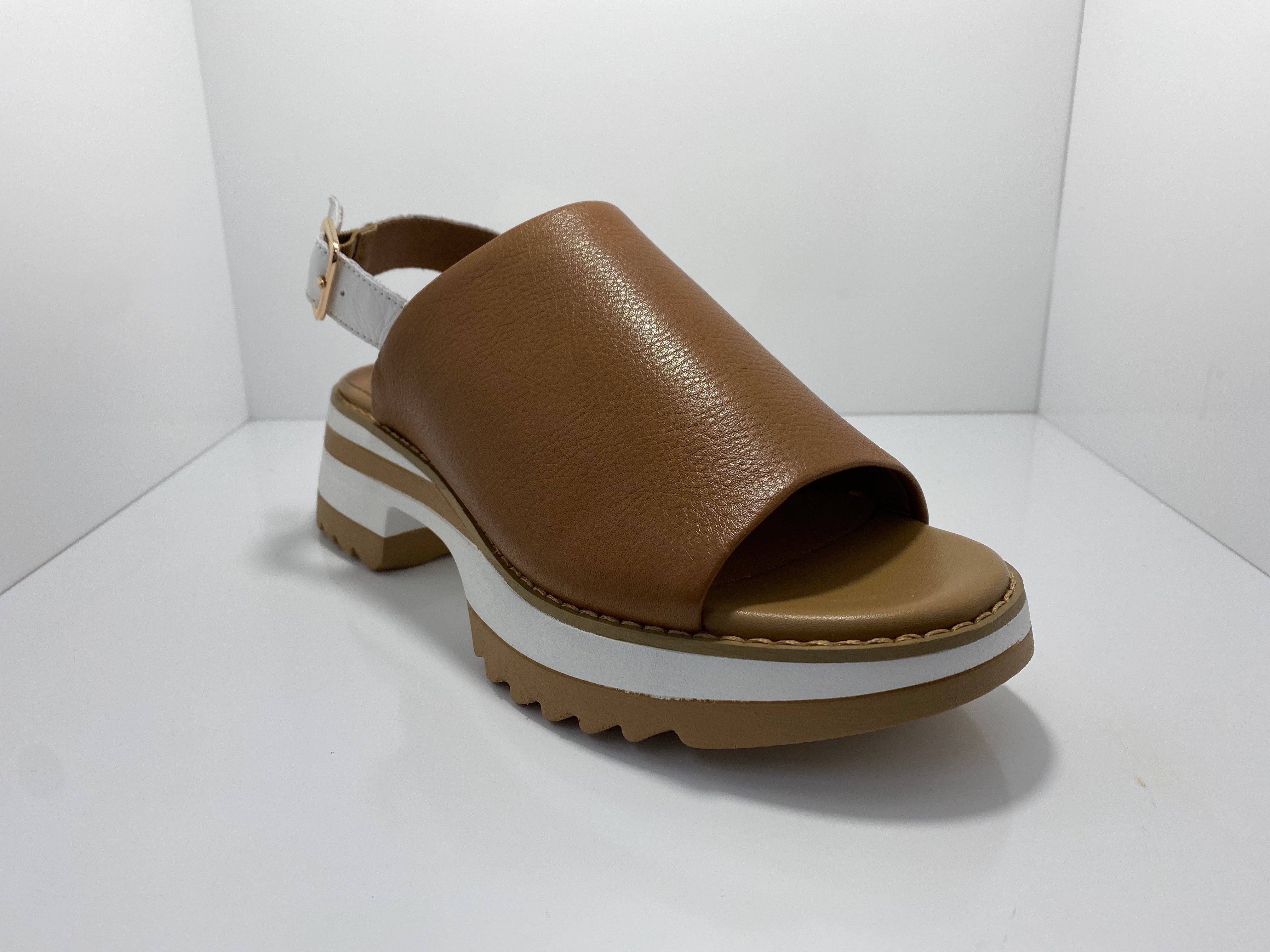 Lolly Platform Back Strap Leather A & E