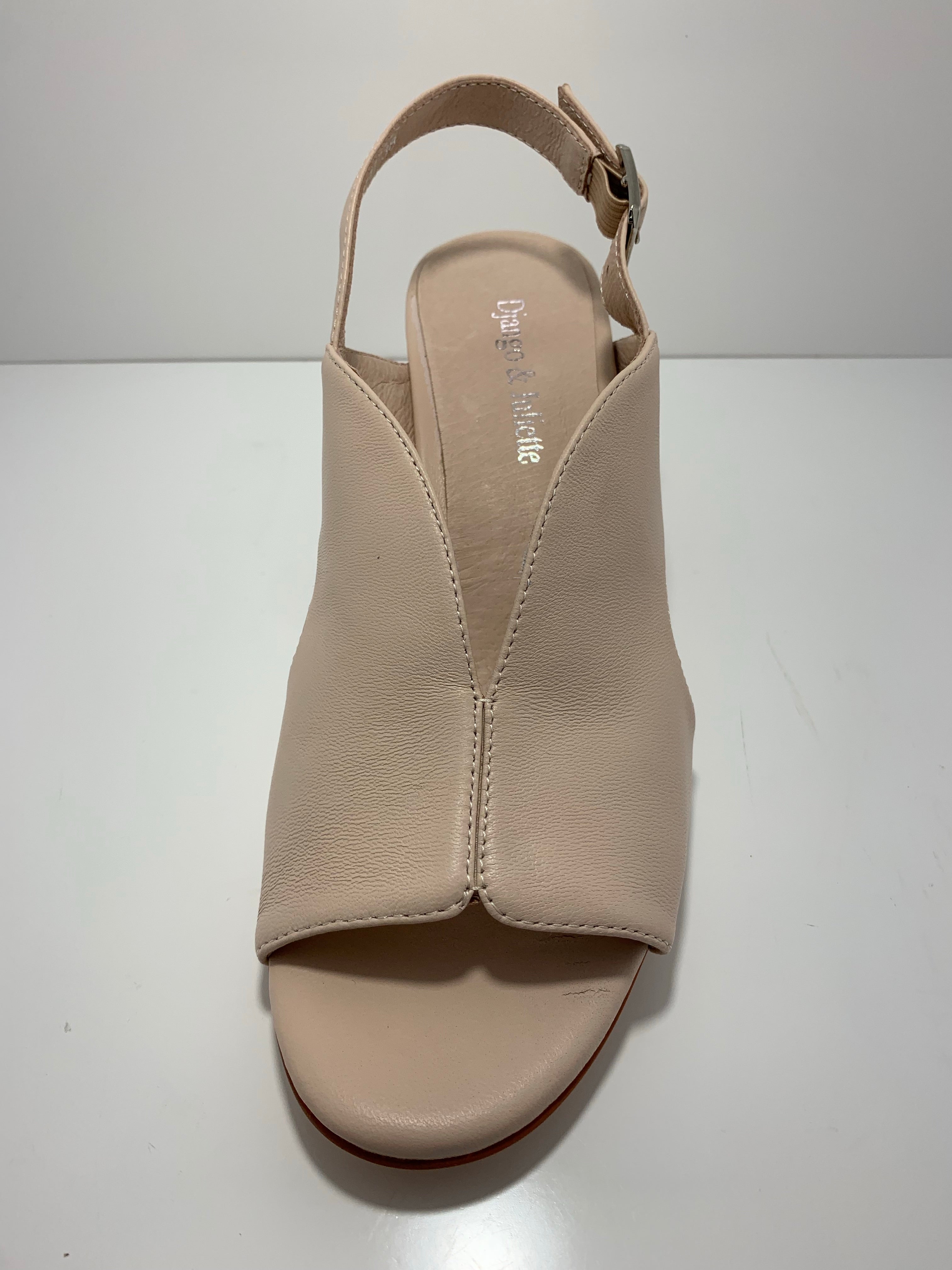 Cilla Leather Heel with Ankle Strap D & J