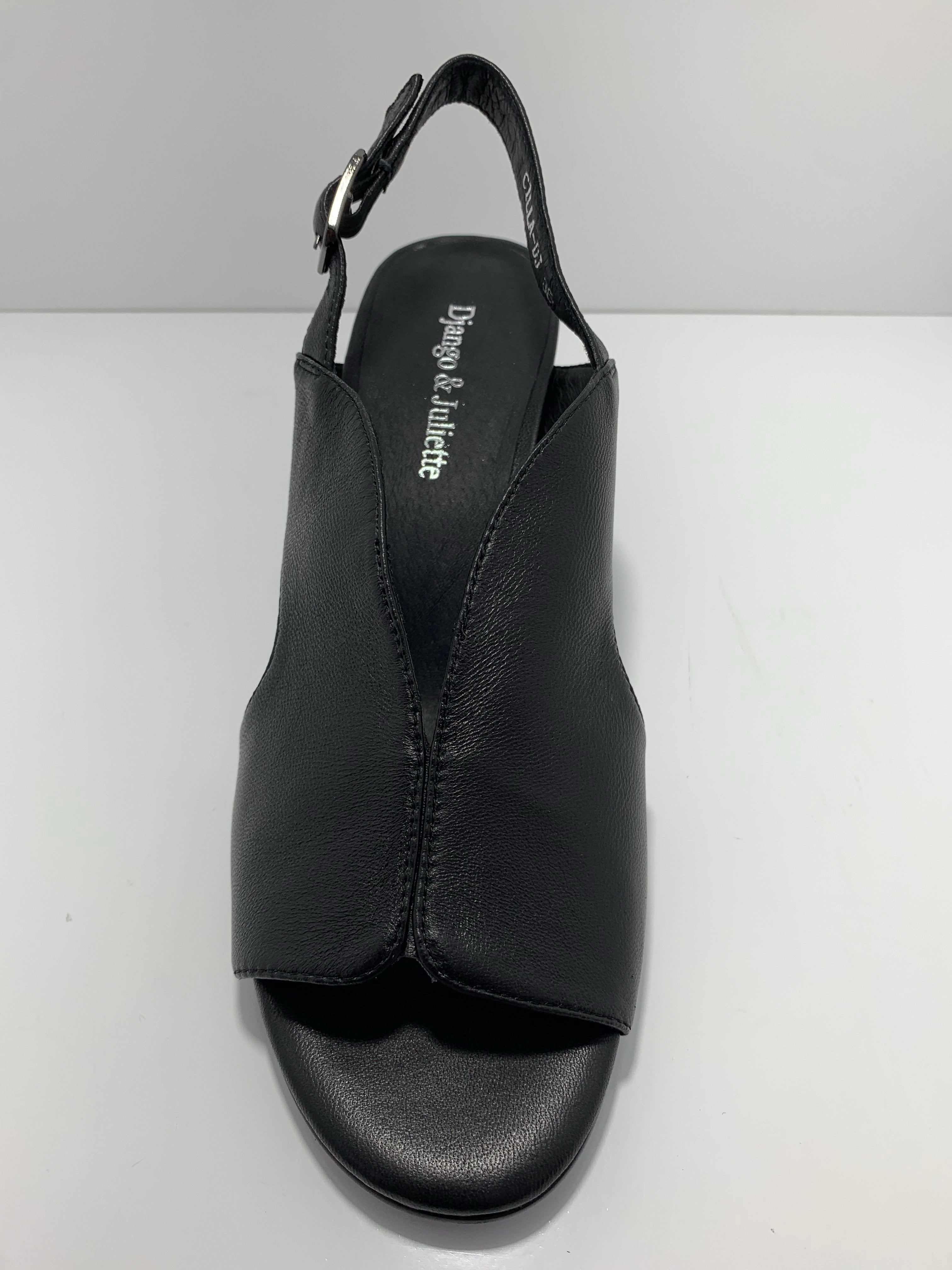 Cilla Leather Heel with Ankle Strap D & J