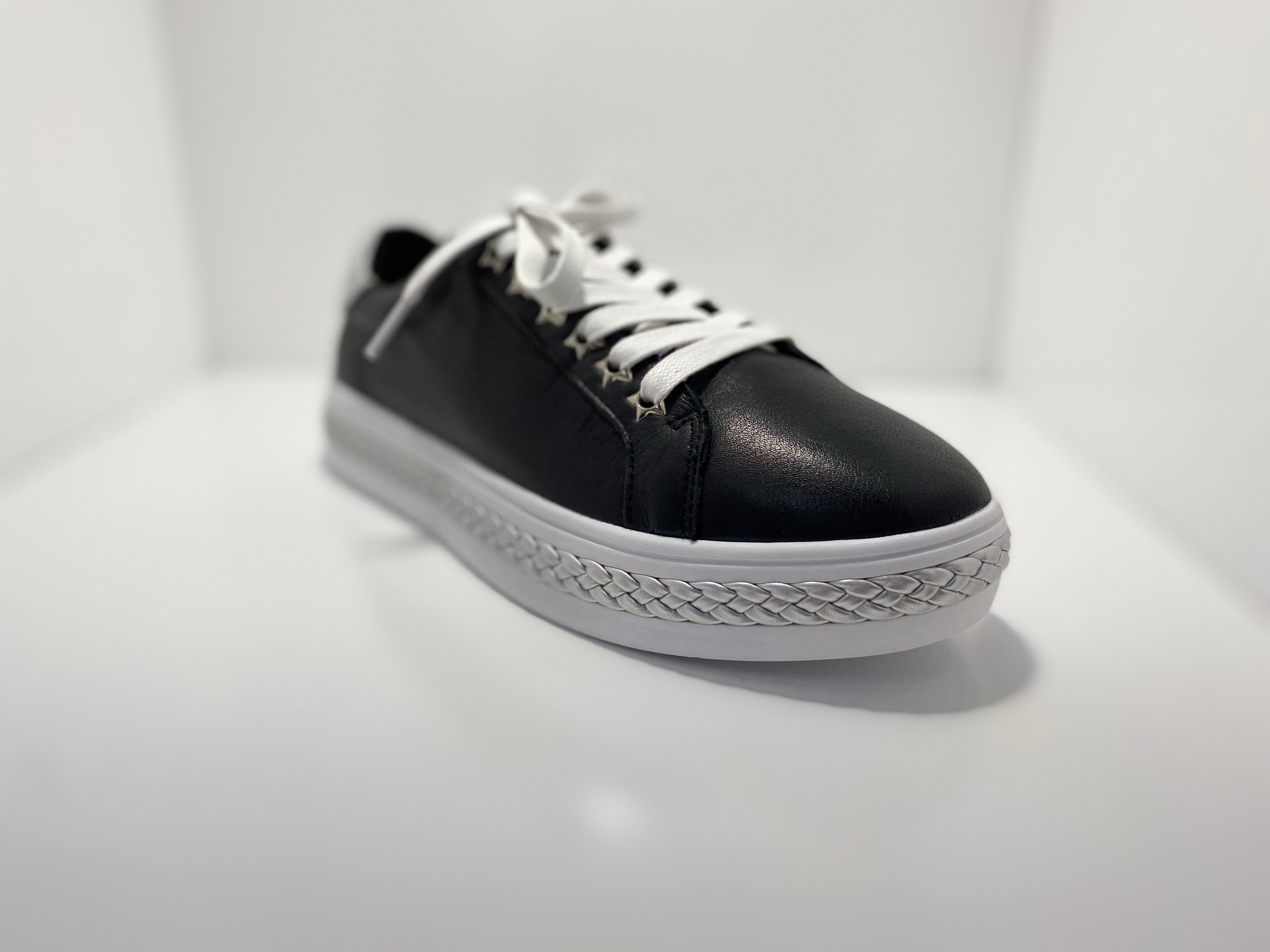 Plant Leather Sneaker with Star Eyelets A & E