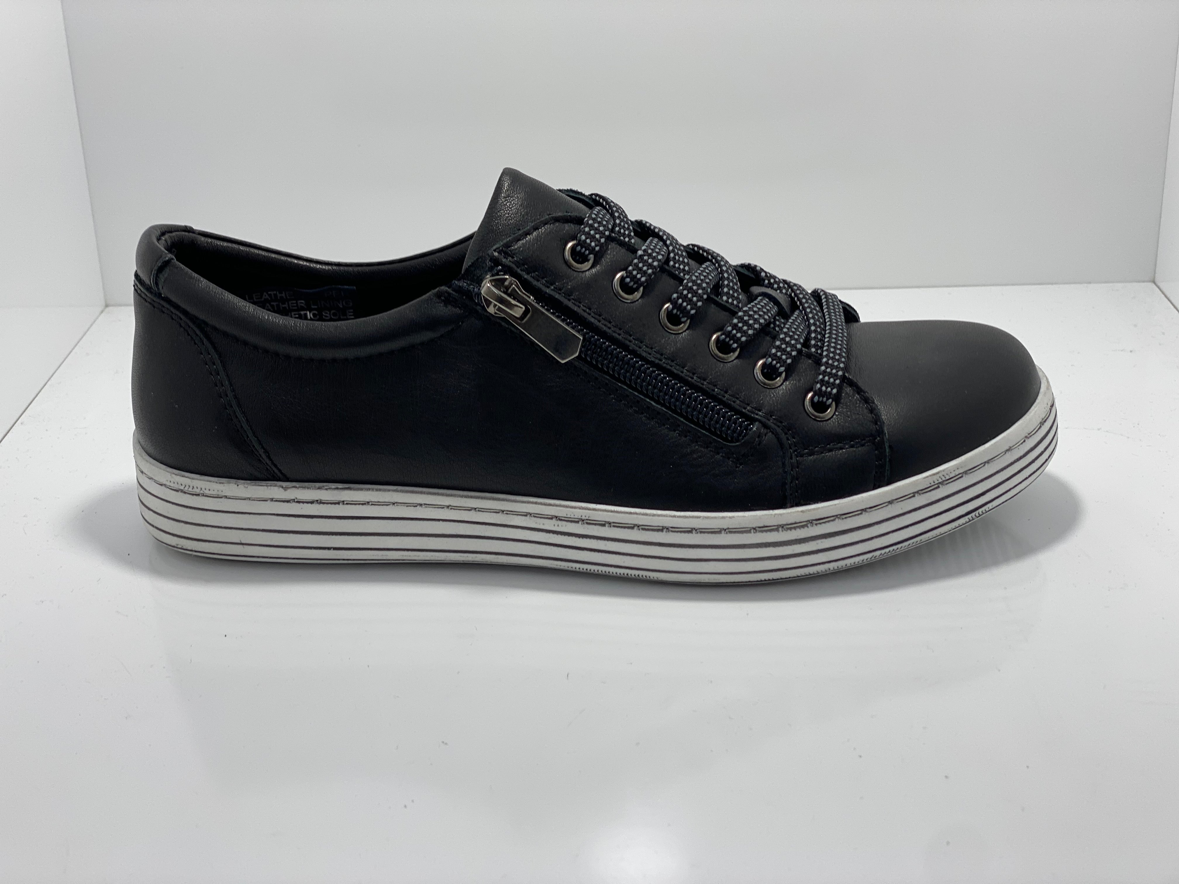 Unity Leather Sneaker Zip & Lace Cabello