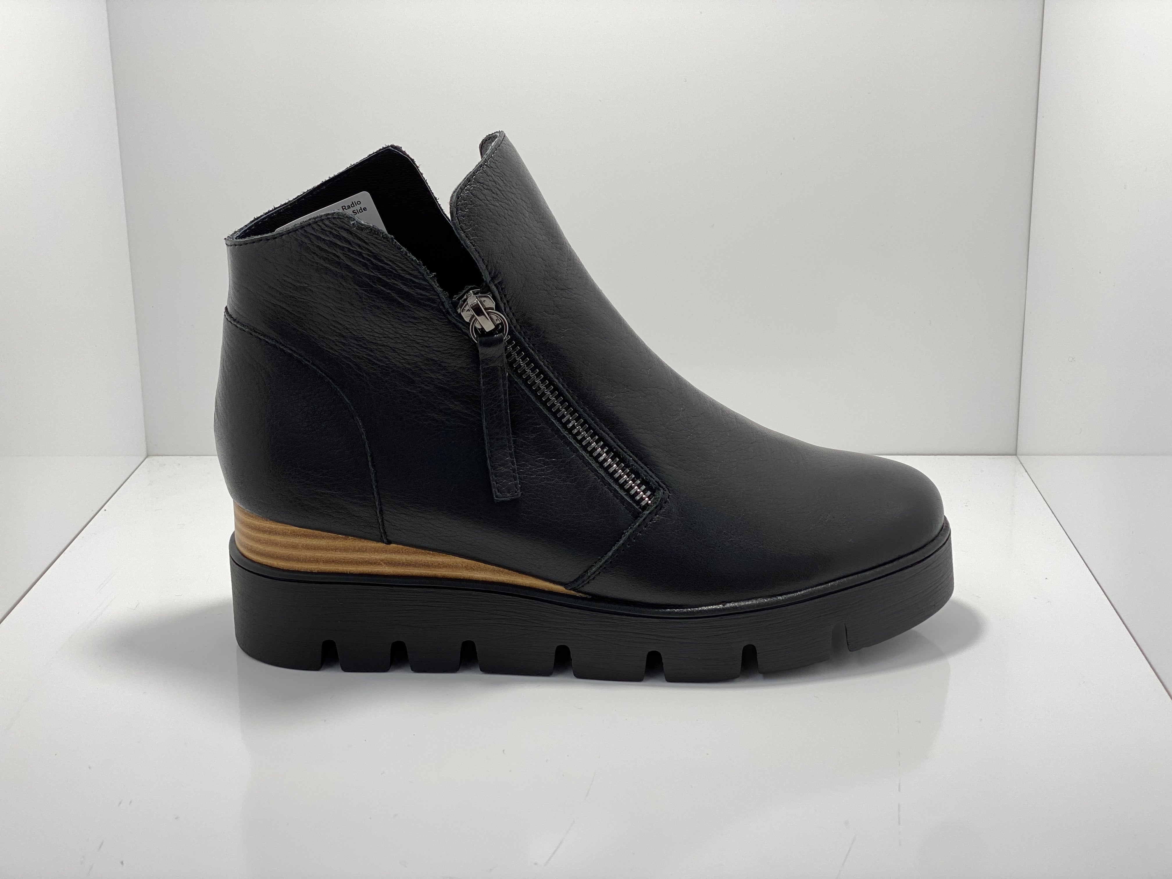 Radio Leather Boots  with Side Zip by Django & Juliette