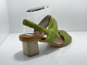 Presley Twin Strap with Ruching - Leather Sandal