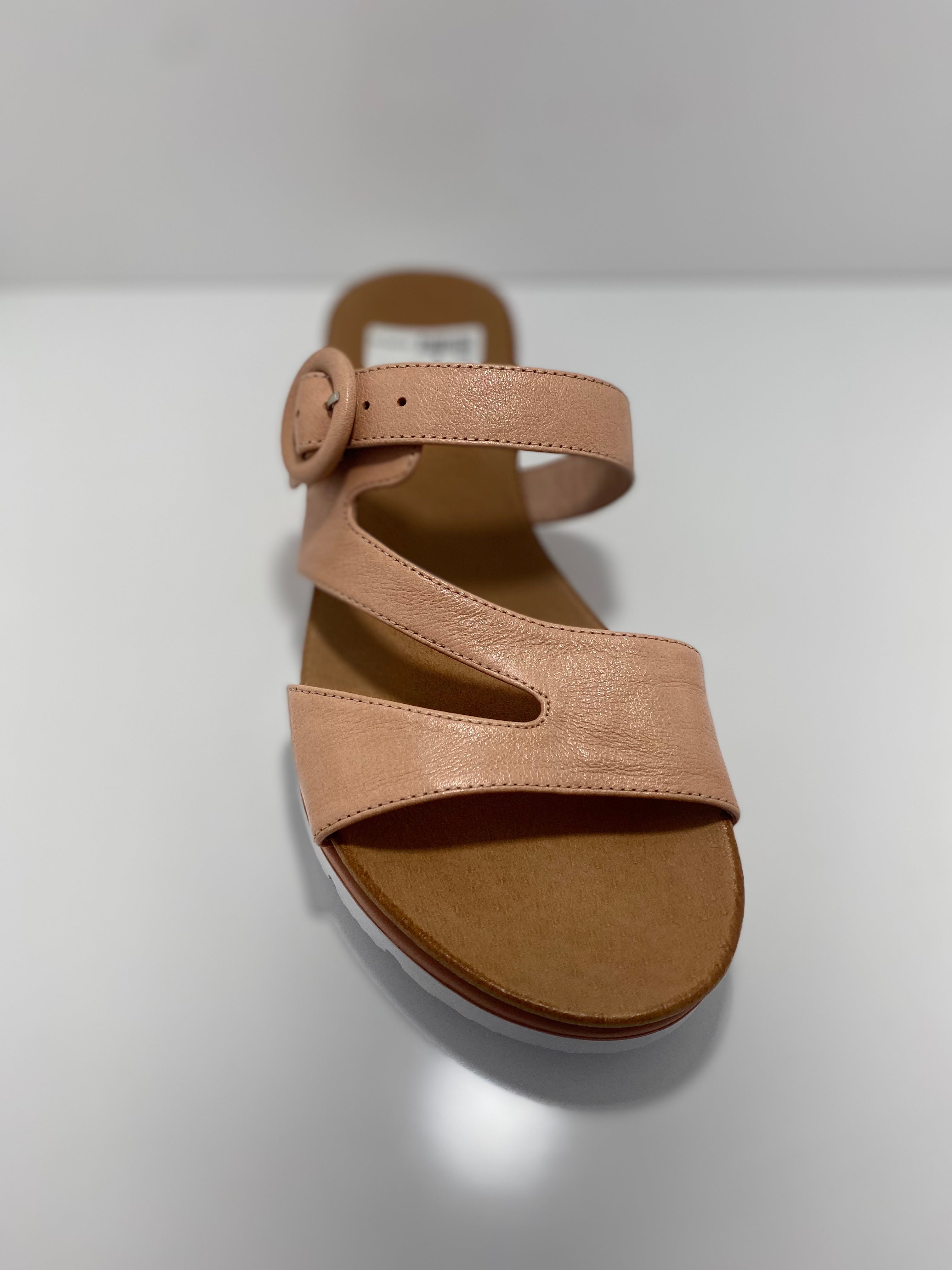 Gertie Leather Sandal with Adjustable Buckle Isabella