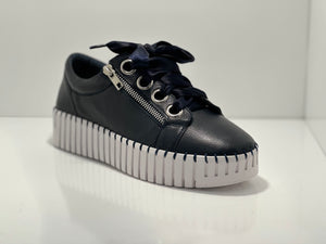 Bassel Leather Sneaker with Lace & Zip D & J