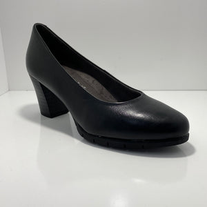 Pitillos Black Leather High Heel PI1050