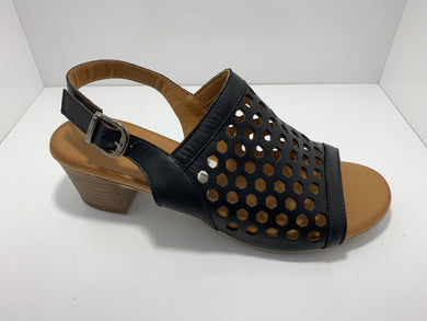 Lava Punched Mid Heel Sandal Le Sansa