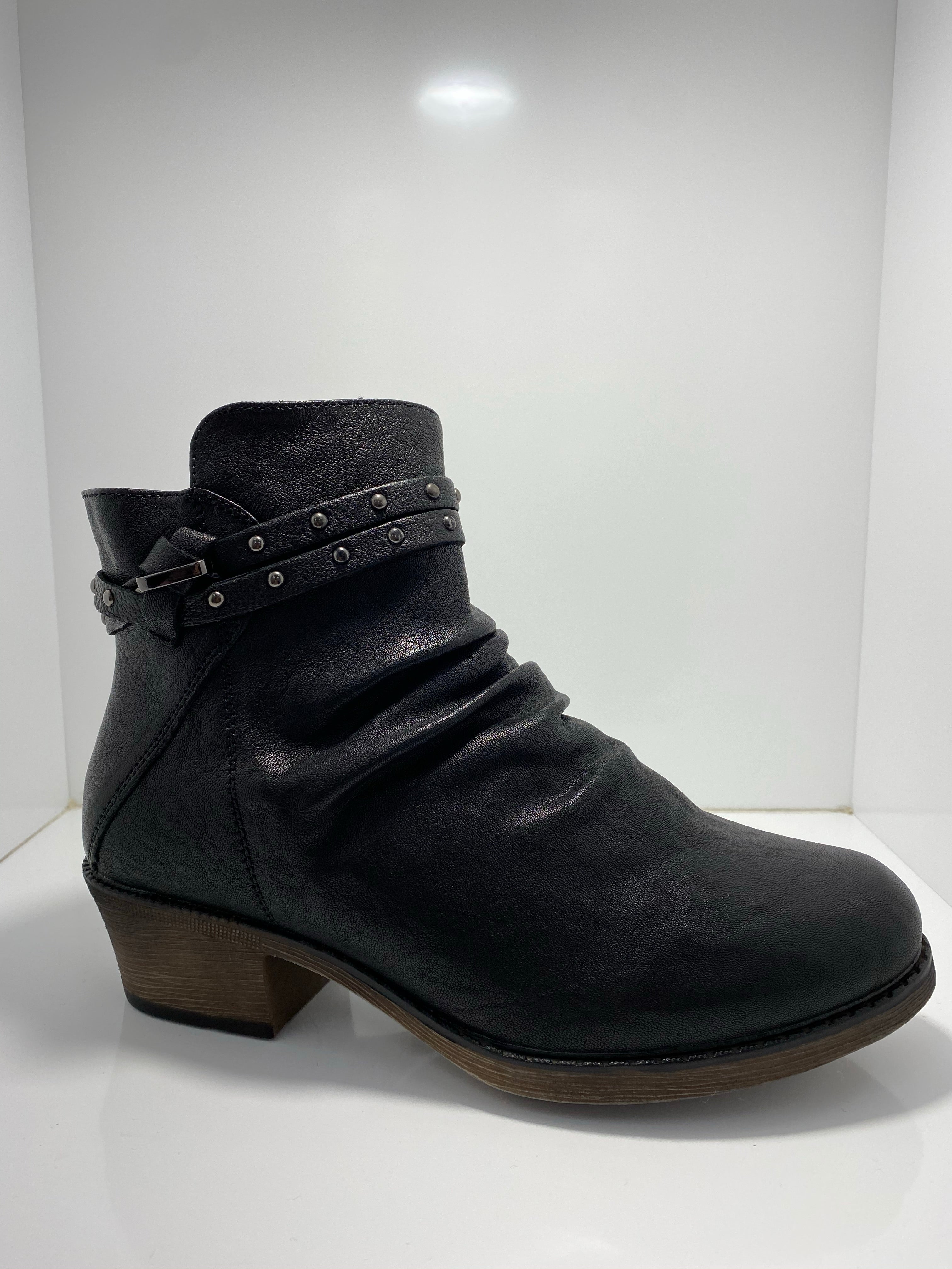Roxie Black Leather Boot Propet