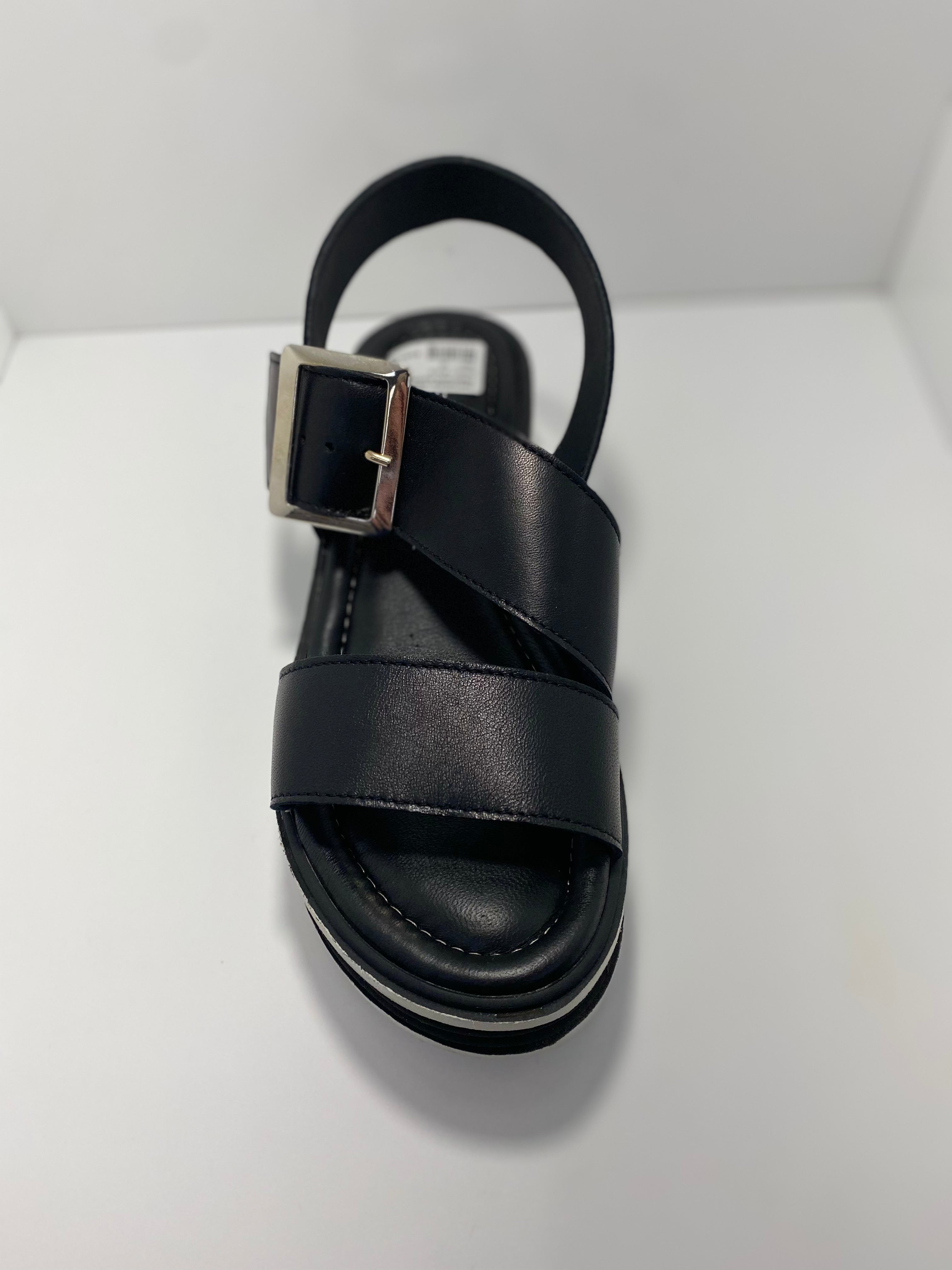Tari Leather Wedge Heel with Buckle Origini