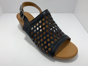 Lava Punched Mid Heel Sandal Le Sansa