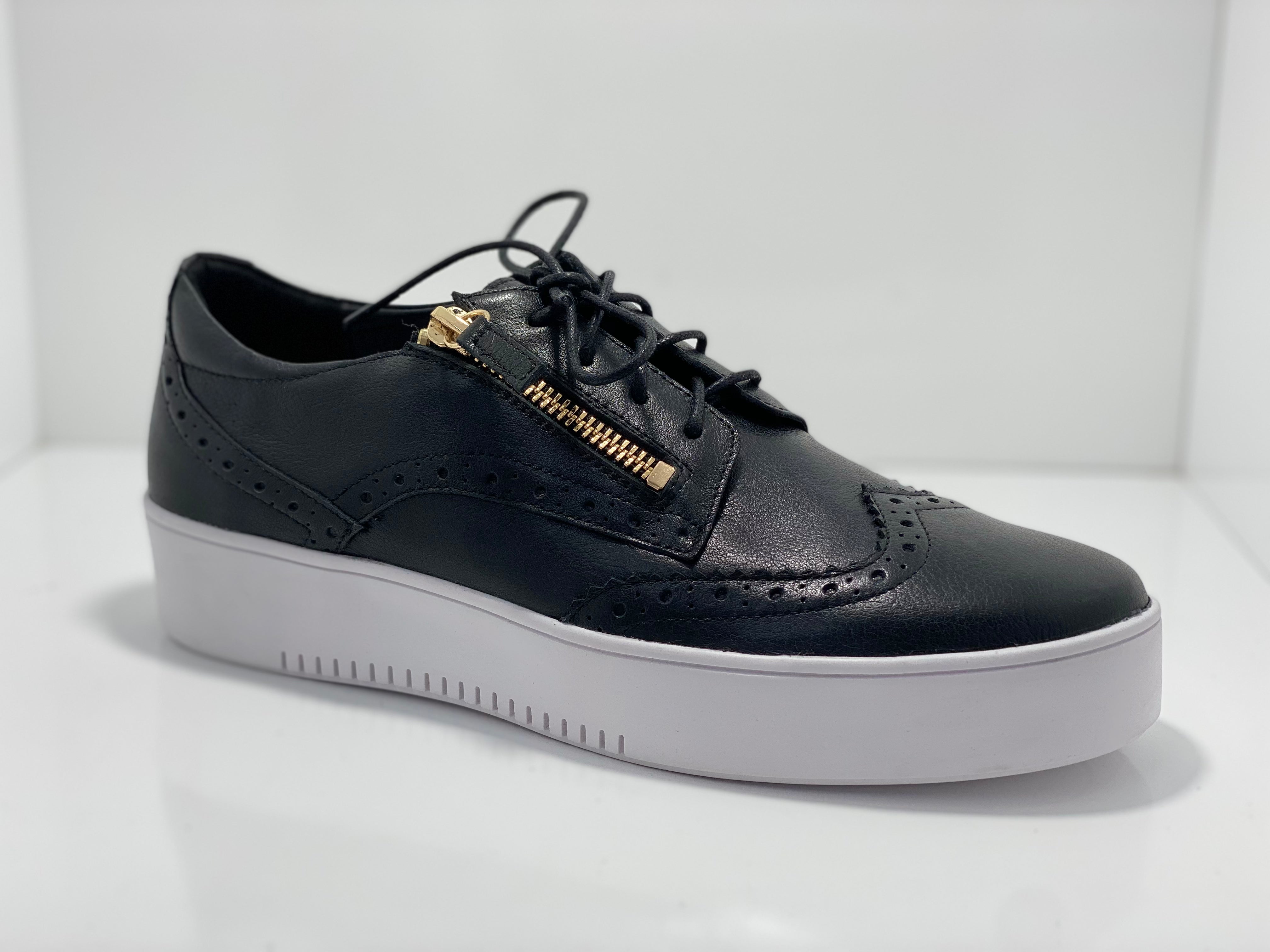 Leon Leather Sneaker with Zip
