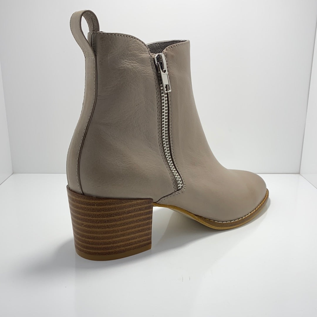 Monah Leather Block Heel Boot D & J