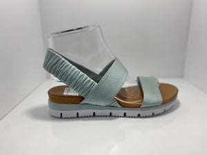 Goldie Ruched Sling Back Strap Leather Isabella